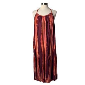 Tie Dye Open Back Halter Bohemian Handmade Jumpsuit Womens One Size